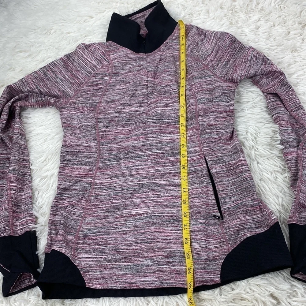 Lululemon Runderful 1/2 Zip Space Dye Camo Berry Rumble Multi / Black